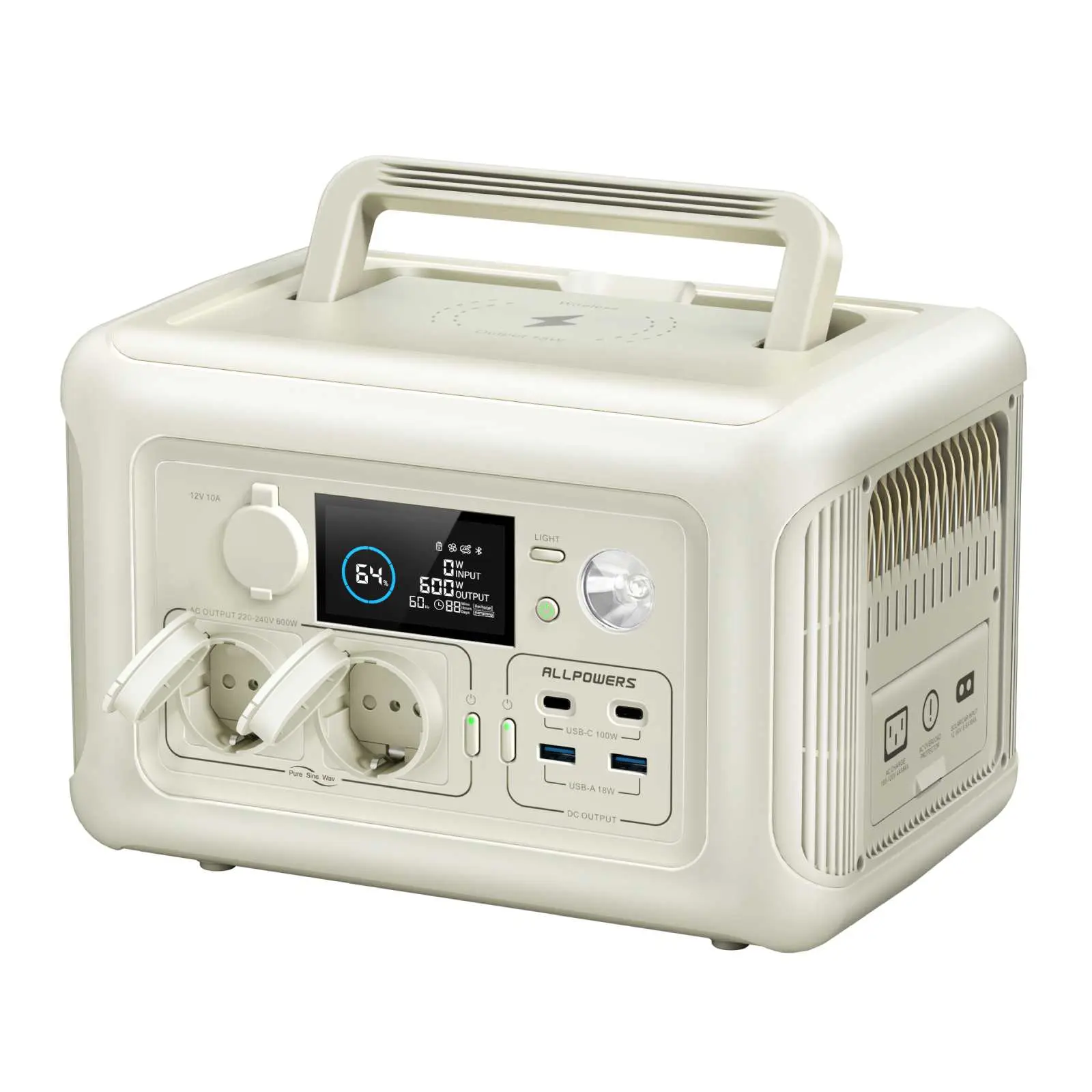 ALLPOWERS R600 Portable Power Station 600W 299Wh LiFeP04 Battery - Image 7
