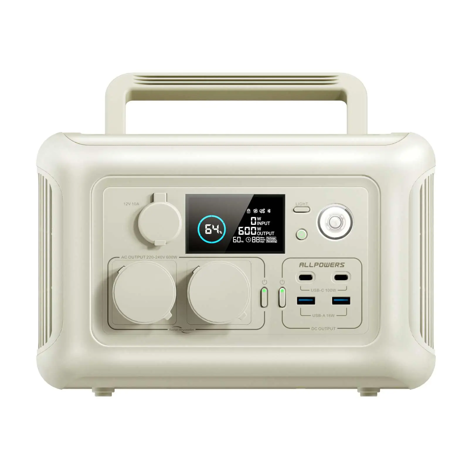 ALLPOWERS R600 Portable Power Station 600W 299Wh LiFeP04 Battery - Image 6