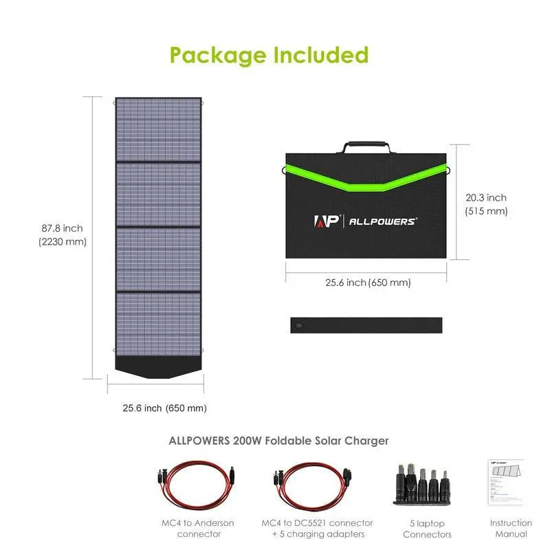 ALLPOWERS Solar Generator Kit 600W (R600 + SP033 200W Solar Panel) - Image 9