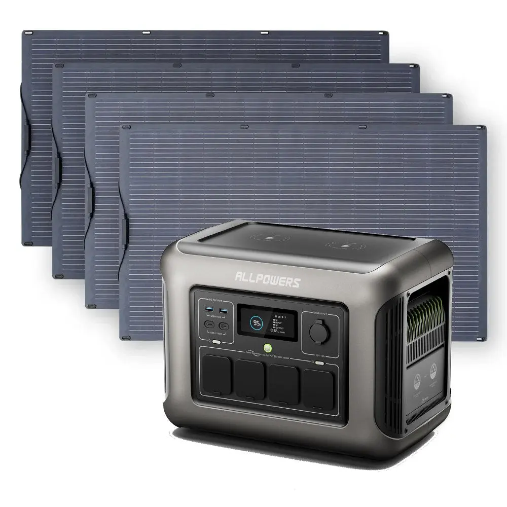 ALLPOWERS Solar Generator Kit 1800W (R1500 + SF100 100W Flexible Solar Panel) - Image 13
